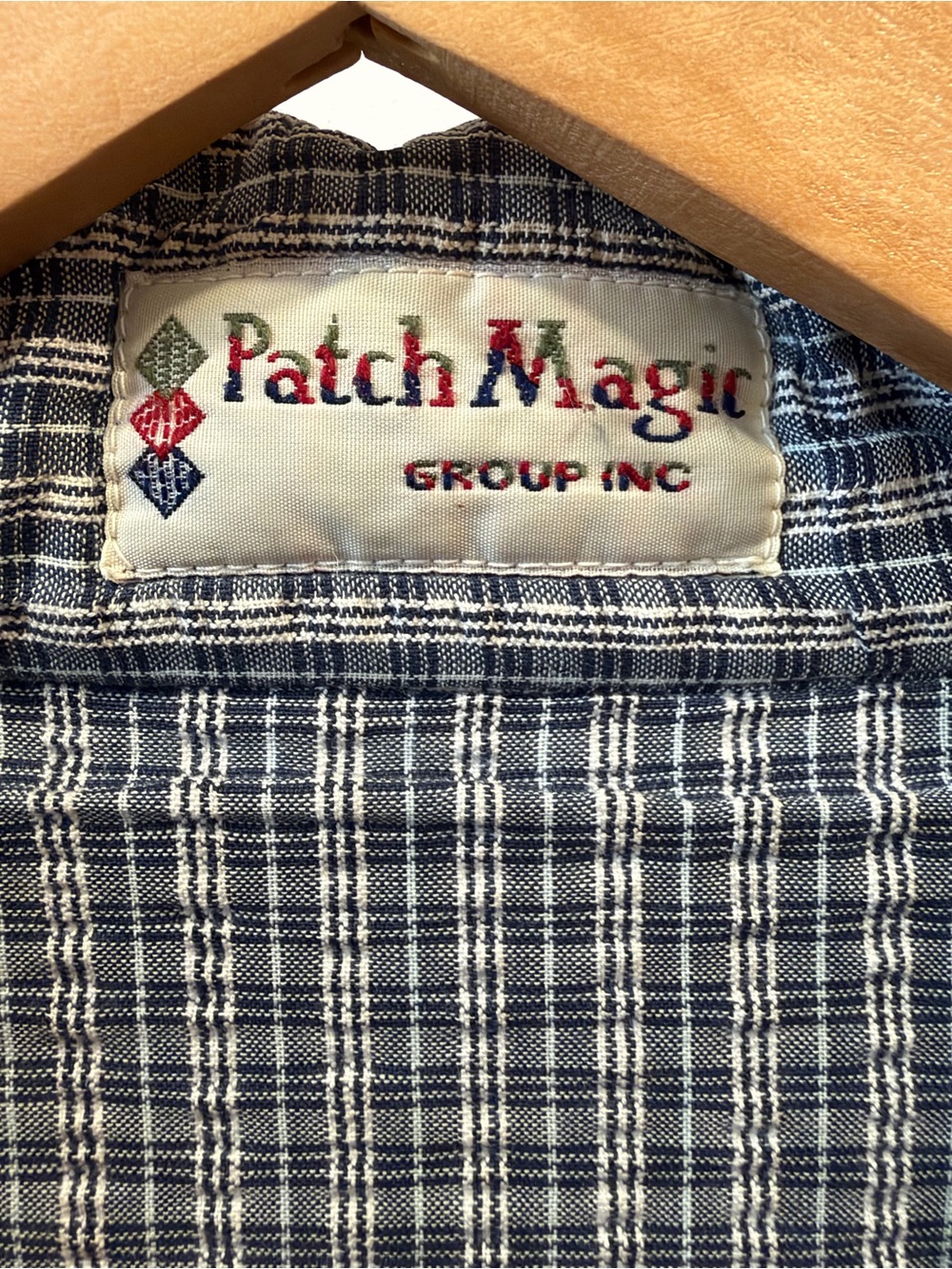 Patch Magic Co Reversible Blue Red Plaid Calico Cotton Star Quilt Jacket, XL - Picture 2 of 8